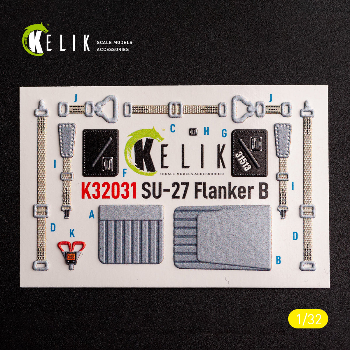 KELIK K32031 SU-27 - Interior 3D Decals For Trumpeter Kit – zdjęcie 2