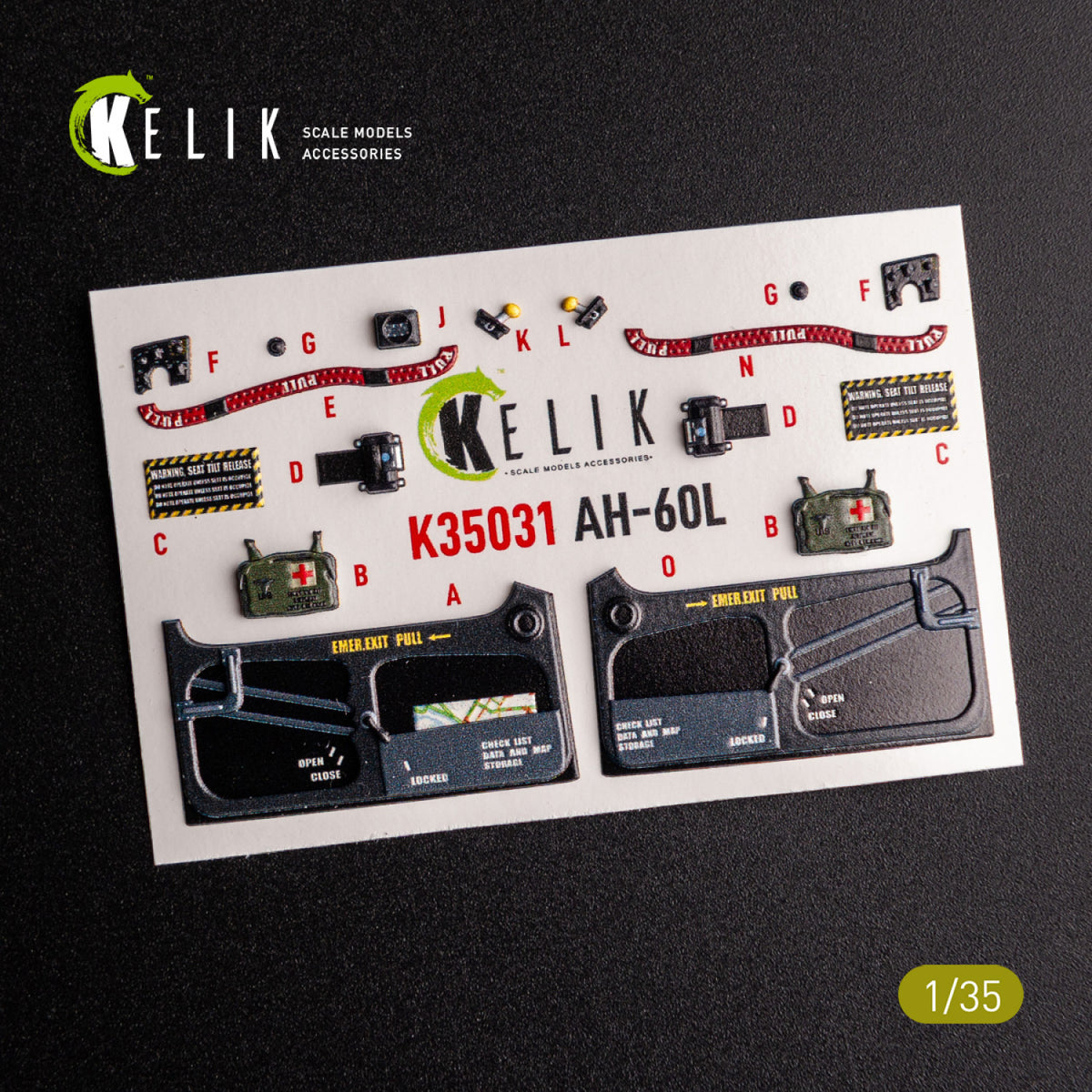 KELIK K35031 UH-60L Interior 3D Decals For Academy Kit – immagine 5
