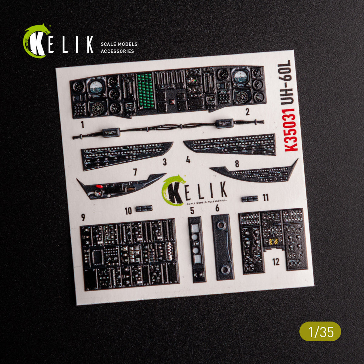 KELIK K35031 UH-60L Interior 3D Decals For Academy Kit – immagine 6