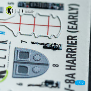 Kelik K72224 AV-8A Harrier (early) - interior 3D decals for Italeri kit 1/72 – image 7