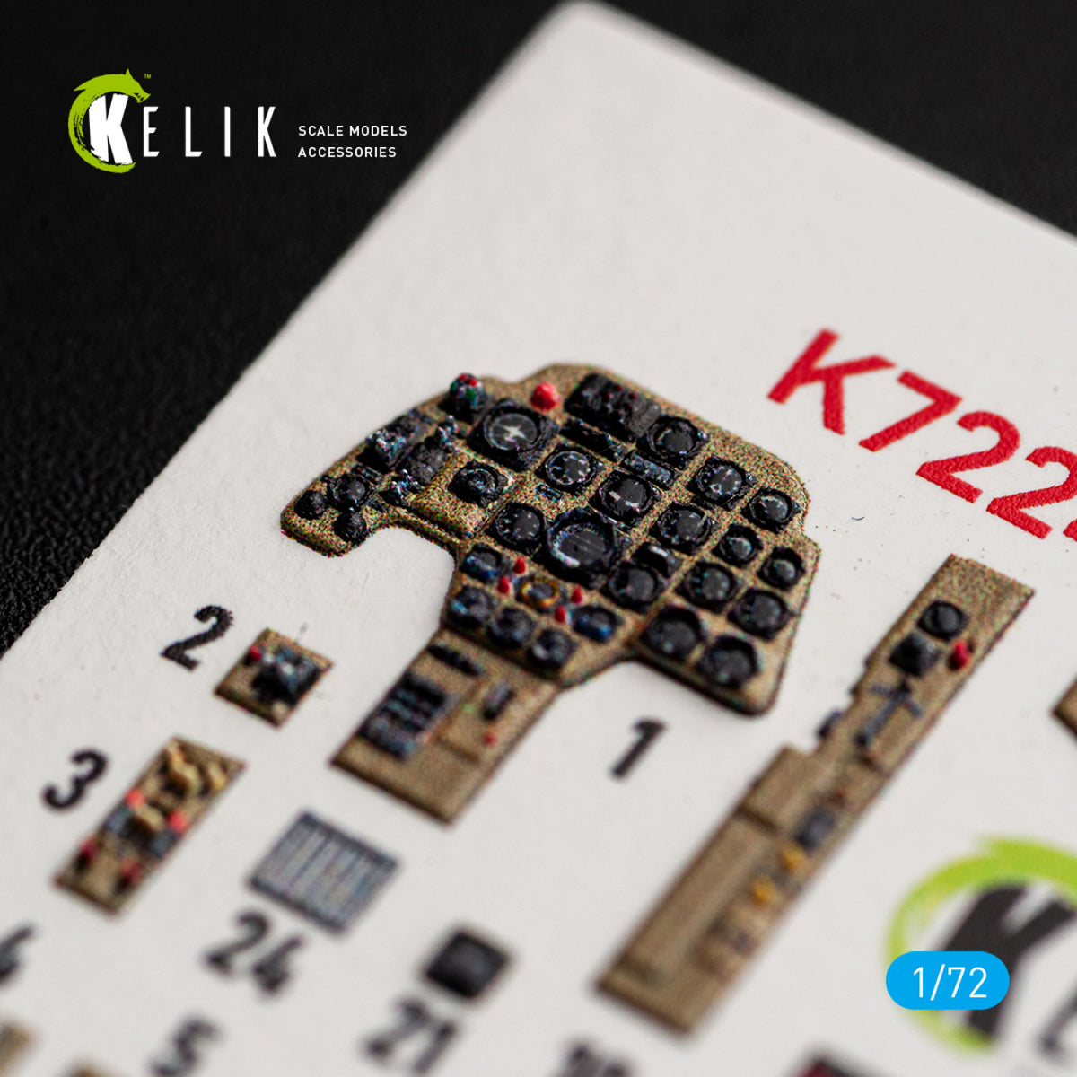 KELIK K72241 Messerschmitt Bf-110 C (Early) - Interior 3D Decals (for Eduard Kits) 1/72 – zdjęcie 7