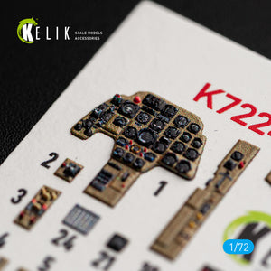 KELIK K72241 Messerschmitt Bf-110 C (Early) - Interior 3D Decals (for Eduard Kits) 1/72 – zdjęcie 7