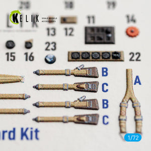 KELIK K72241 Messerschmitt Bf-110 C (Early) - Interior 3D Decals (for Eduard Kits) 1/72 – zdjęcie 2