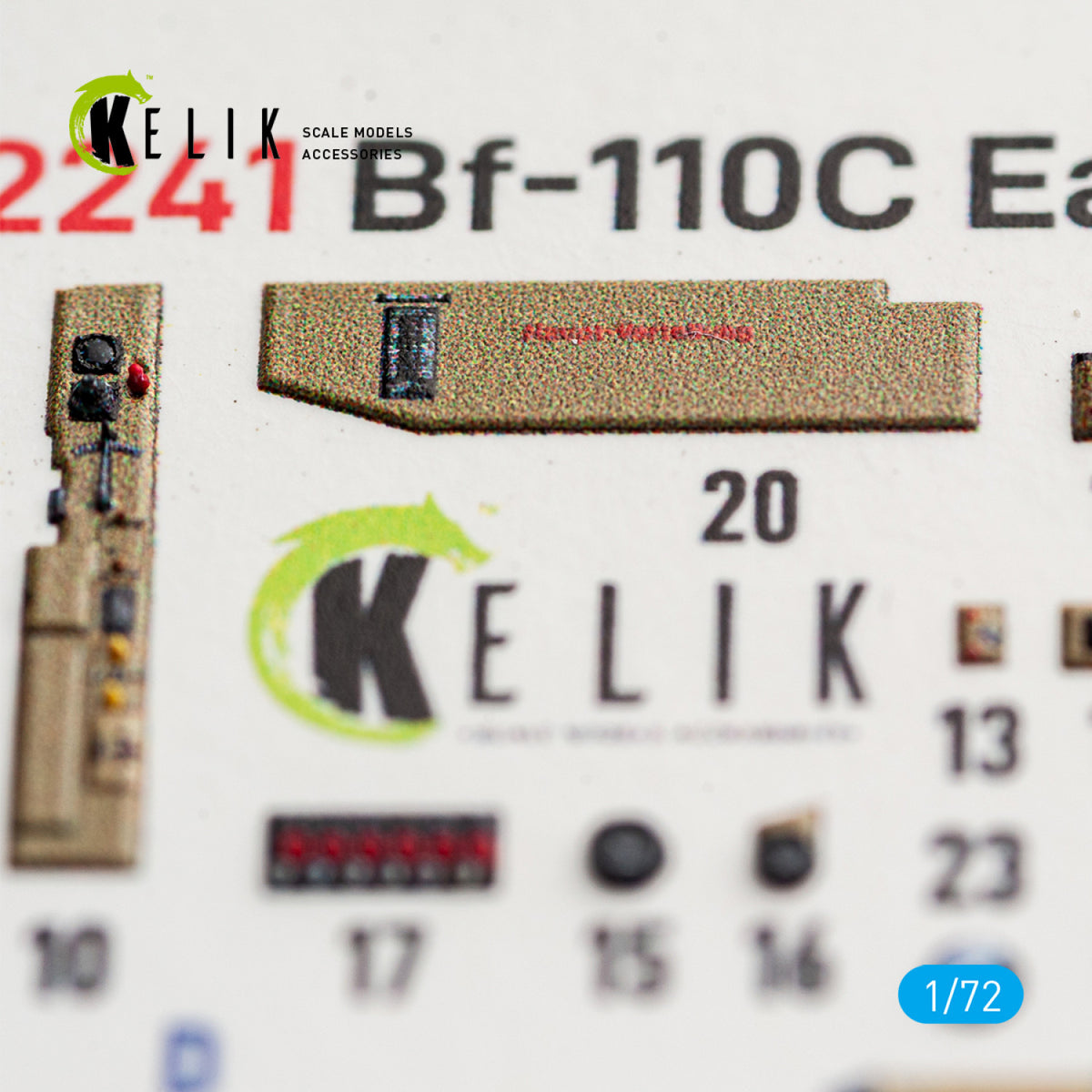 KELIK K72241 Messerschmitt Bf-110 C (Early) - Interior 3D Decals (for Eduard Kits) 1/72 – zdjęcie 4