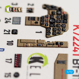 KELIK K72241 Messerschmitt Bf-110 C (Early) - Interior 3D Decals (for Eduard Kits) 1/72 – zdjęcie 5