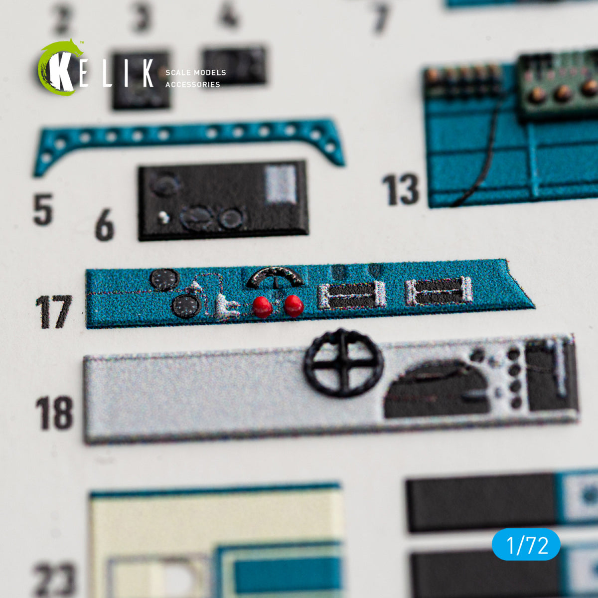 KELIK K72244 Nakajima J1N1-S Gekko - Interior 3D Decals (for Fujimi / Hobby 2000 Kits) 1/72 – zdjęcie 9