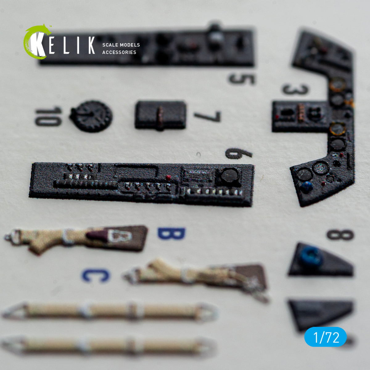 KELIK K72254 Focke Wulf Fw-190 A-8 / R-2 - Interior 3D Decals (for Eduard Kits) 1/72 – image 8