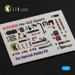 KELIK K72255 Heinkel He-162 Spatz - Interior 3D Decals (for Special Hobby Kits) 1/72 – image 4