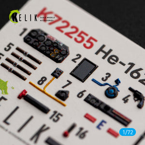 KELIK K72255 Heinkel He-162 Spatz - Interior 3D Decals (for Special Hobby Kits) 1/72 – image 6