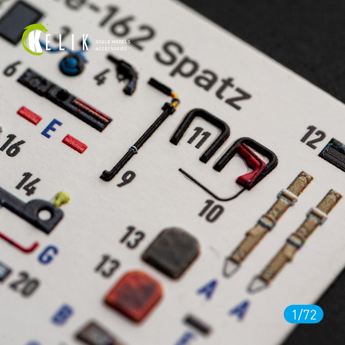 KELIK K72255 Heinkel He-162 Spatz - Interior 3D Decals (for Special Hobby Kits) 1/72 – image 2