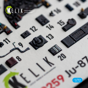 KELIK K72259 Junkers Ju-87 B/R Stuka - Interior 3D Decals (for Airfix Kits) 1/72 – Bild 8