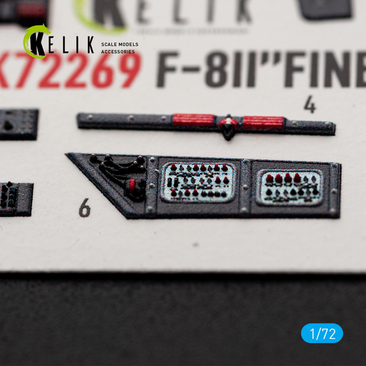 KELIK K72269 Shenyang F-8 II &amp;quot;Finback-B&amp;quot; - Interior 3D Decals (for Trumpeter Kits) – image 2