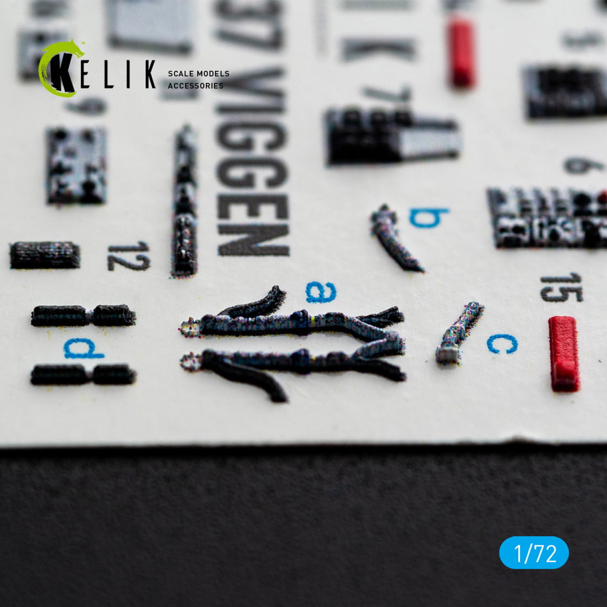 KELIK K72271 Saab AJ-37 Viggen - Interior 3D Decals (for Special Hobby Kits) 1/72 – image 2