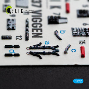 KELIK K72271 Saab AJ-37 Viggen - Interior 3D Decals (for Special Hobby Kits) 1/72 – image 2