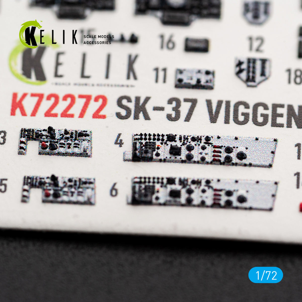 KELIK K72272 Saab SK-37 Viggen - Interior 3D Decals (for Special Hobby Kits) 1/72 – Bild 5