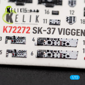 KELIK K72272 Saab SK-37 Viggen - Interior 3D Decals (for Special Hobby Kits) 1/72 – Bild 5