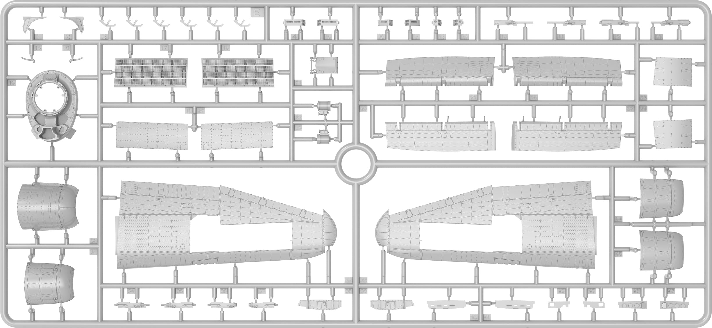 MiniArt 48042 P-47M Thunderbolt Dorsal Fin Advanced Kit 1/48 – imagen 22