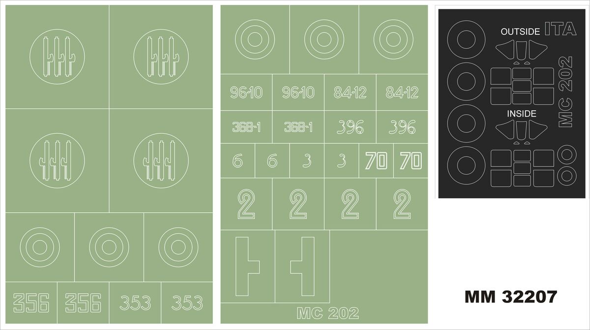 Montex MM32207 MC 202 pour ITALERI 2518 1/32