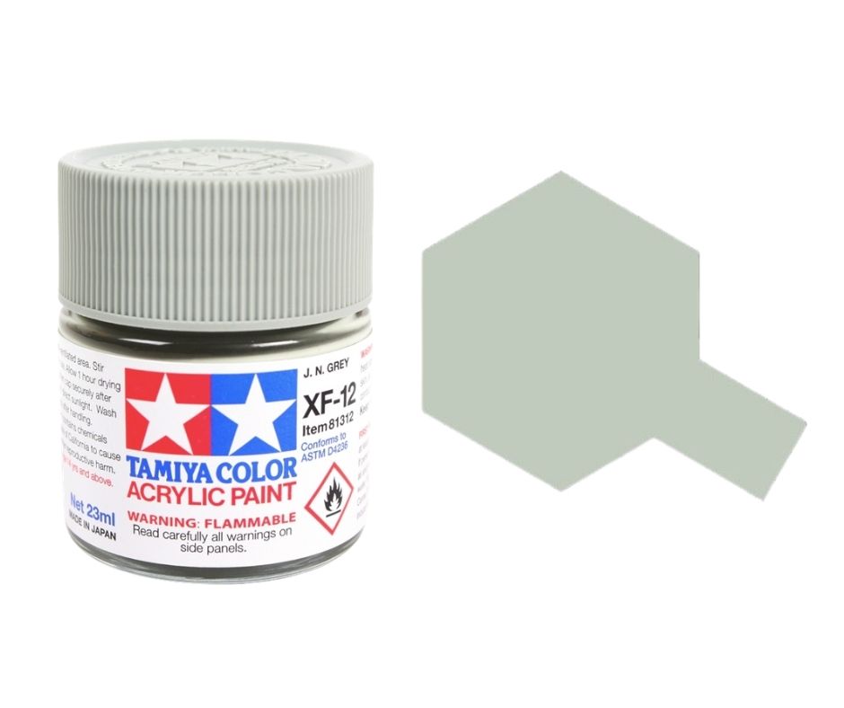 Tamiya 81312 Peinture acrylique XF-12 Gris JN 23 ml