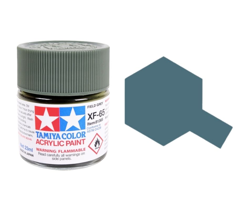 Tamiya 81365 Peinture acrylique XF-65 Gris anthracite 23 ml