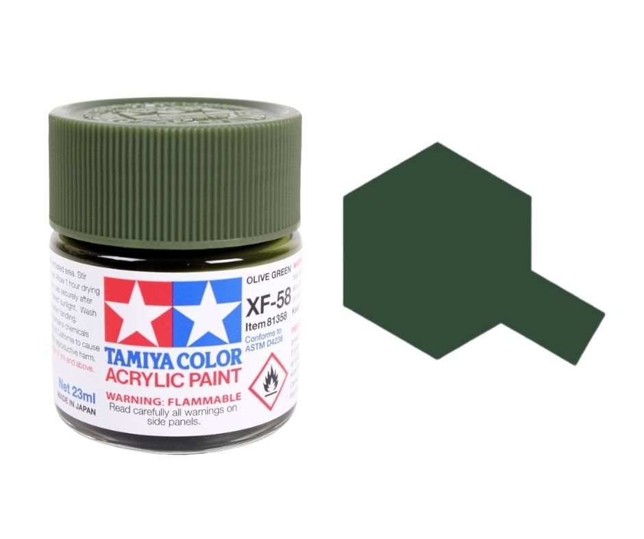 Tamiya 81358 Acrylique XF-58 Vert Olive 23 ml