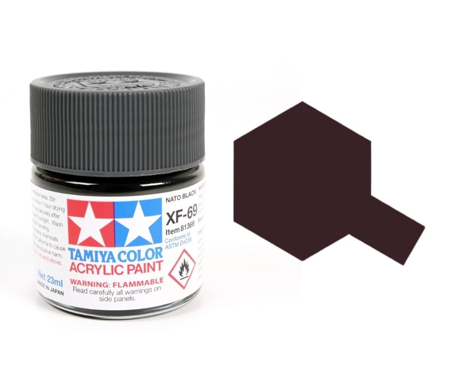 Tamiya 81369 Acryl XF-69 NATO Noir 23 ml