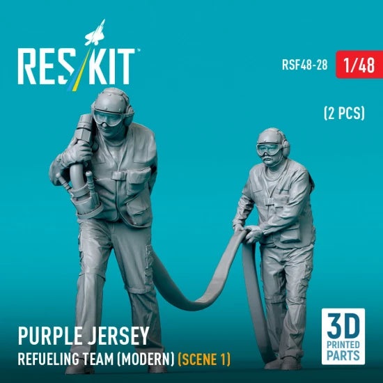 RESKIT RSF48-0028 Équipe de ravitaillement en maillot violet (moderne) (scène 1) (2 pièces) (Impression 3D) 1/48 – Bild 2