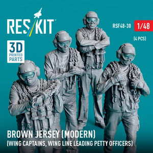 RESKIT RSF48-0030 Maillot marron (moderne) (Capitaines d&amp;#39;escadre, Maîtres d&amp;#39;escadre principaux) (4 pièces) (Impression 3D) 1/48 – Bild 2