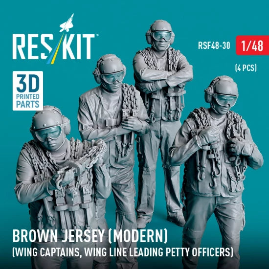 RESKIT RSF48-0030 Maillot marron (moderne) (Capitaines d&amp;#39;escadre, Maîtres d&amp;#39;escadre principaux) (4 pièces) (Impression 3D) 1/48 – Bild 2
