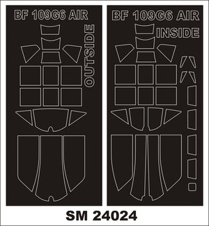 Montex SM24024 Me-Bf 109G-6 AIRFIX Mini Mask for painting 1/24