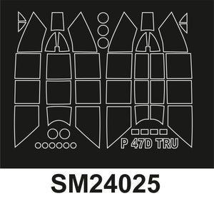 Montex SM24025 P-47D RAZORBACK TRUMPETER Mini Mask for painting 1/24