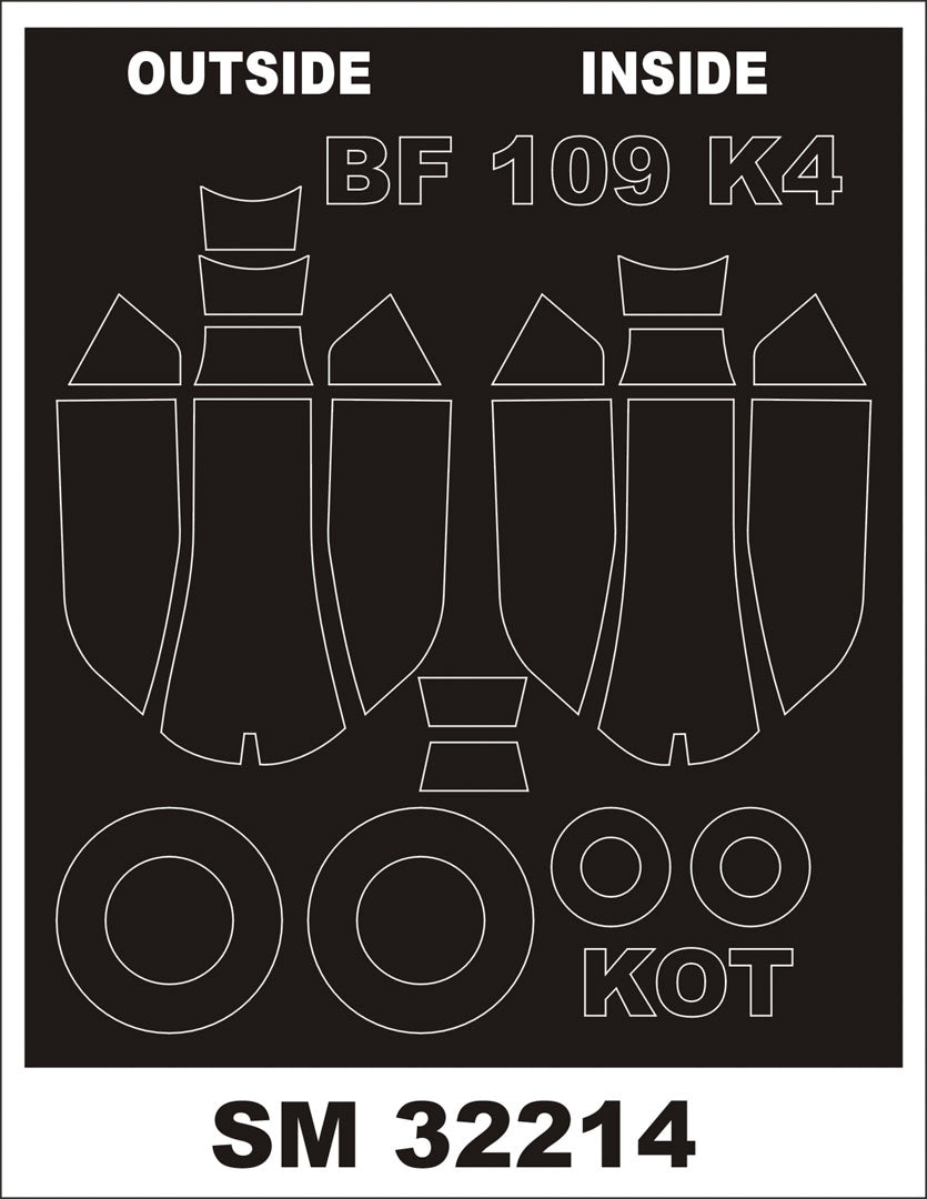 Montex SM32214 Bf 109K-4 KOTARE Mini Mask for painting 1/32