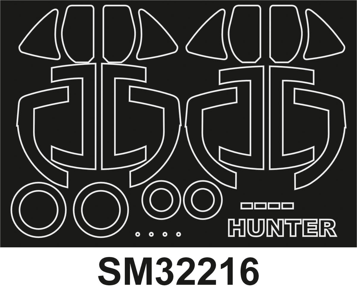 Montex SM32216 HUNTER T.7/T.7A REVELL Mini Mask for painting 1/32