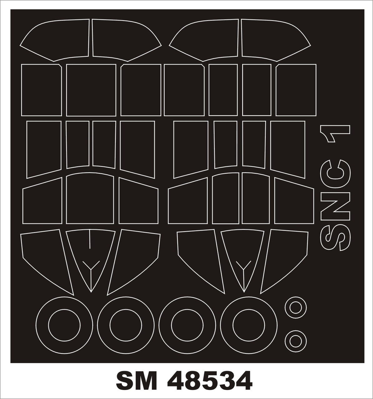 Montex SM48534 SNC-1 FALCON DORA WINGS Mini Mask for painting 1/48