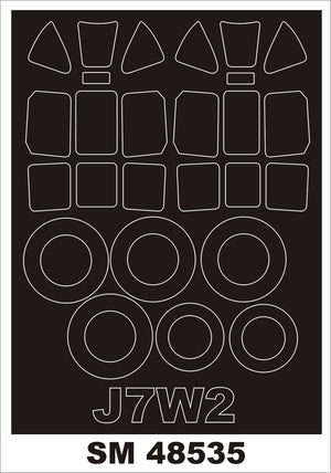 Montex SM48535 KYUSHU J7W2 HASEGAWA Mini Mask for painting 1/48