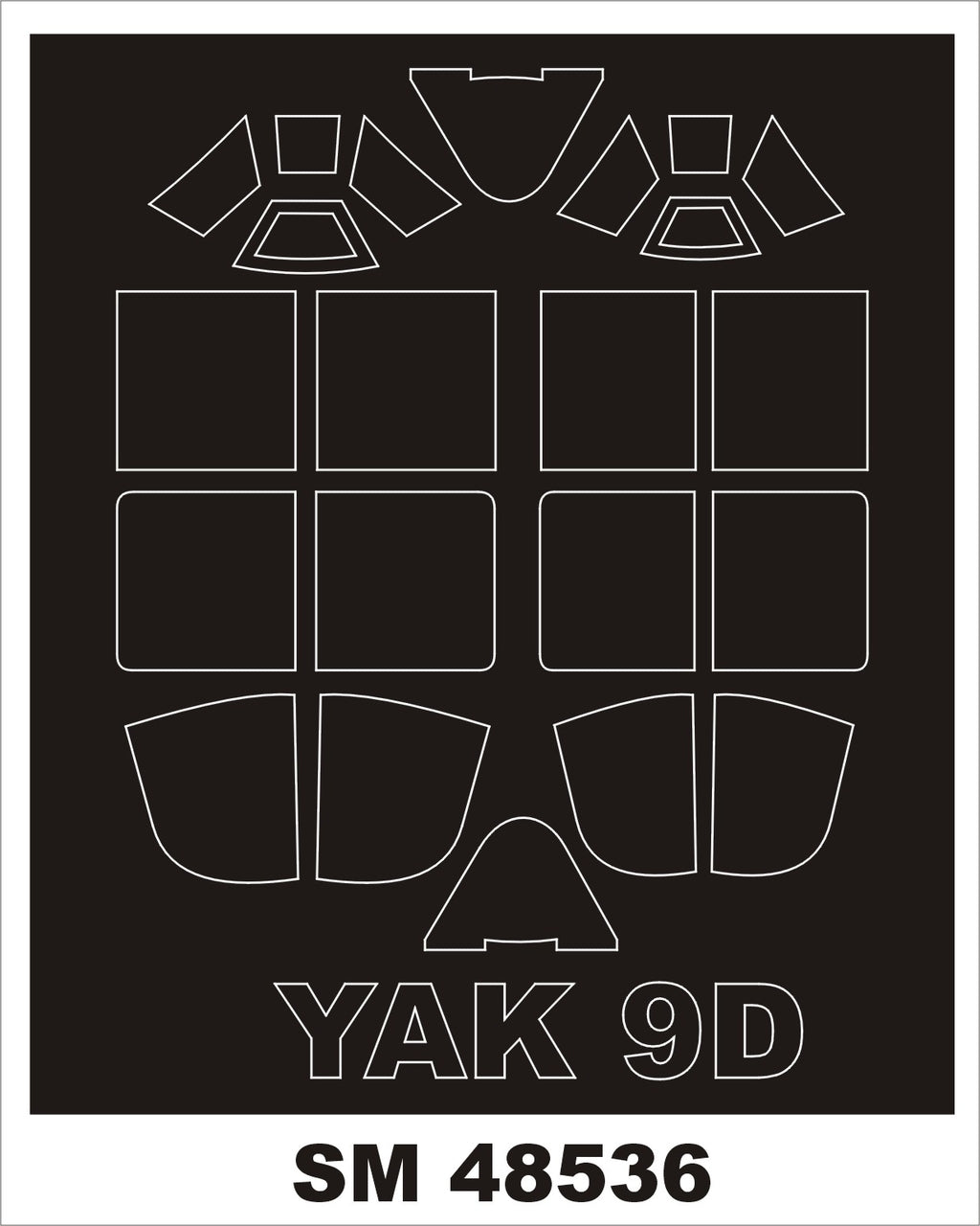 Montex SM48536 YAK-9D ZVEZDA Mini Mask for painting 1/48