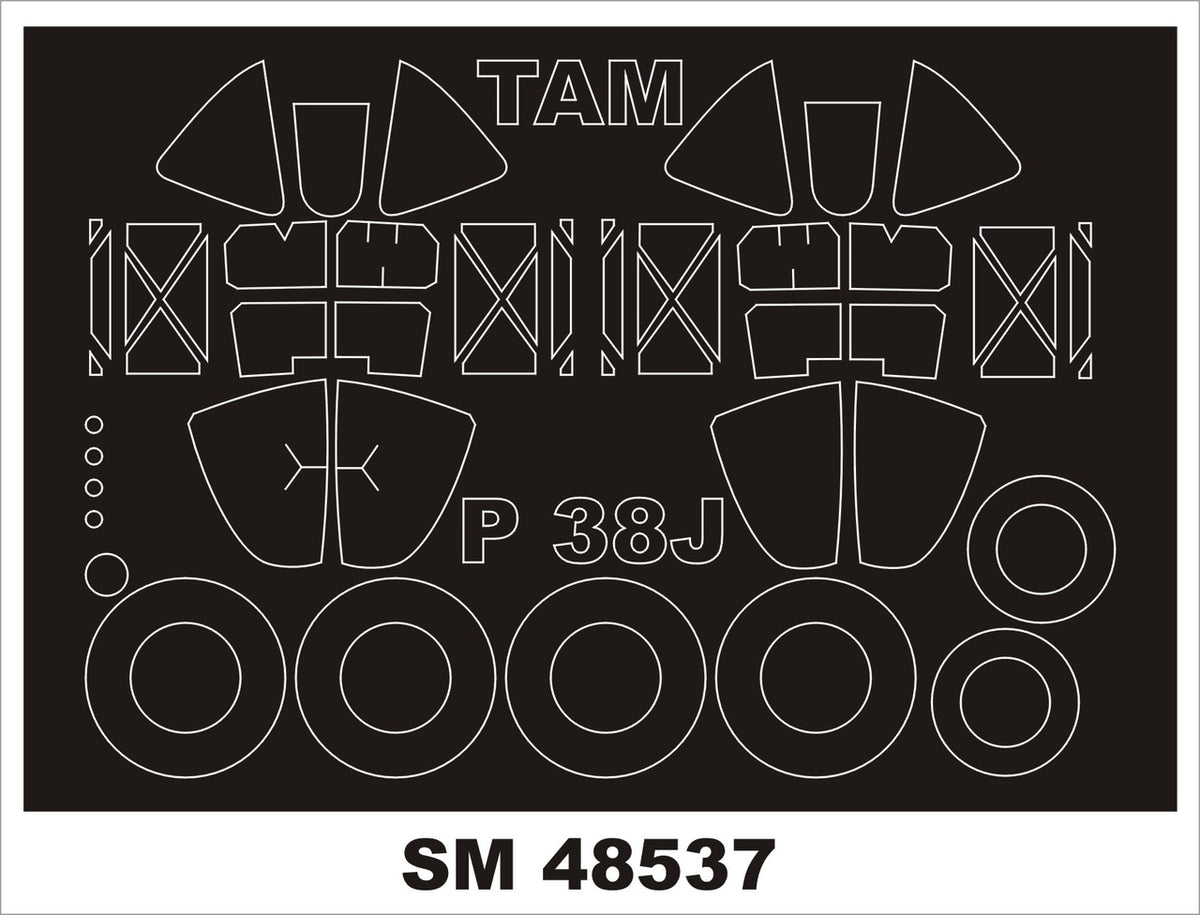 Montex SM48537 P-38J LIGHTNING TAMIYA Mini Mask for painting 1/48