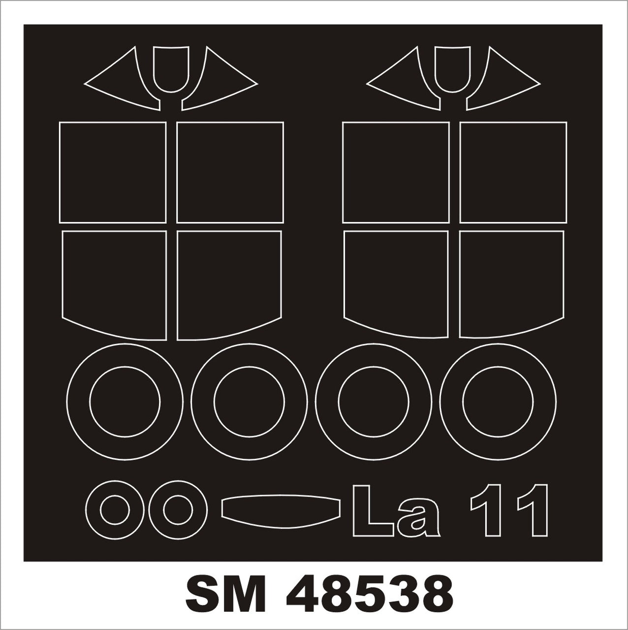 Montex SM48538 LA-11 HOBBY BOSS Mini Mask for painting 1/48