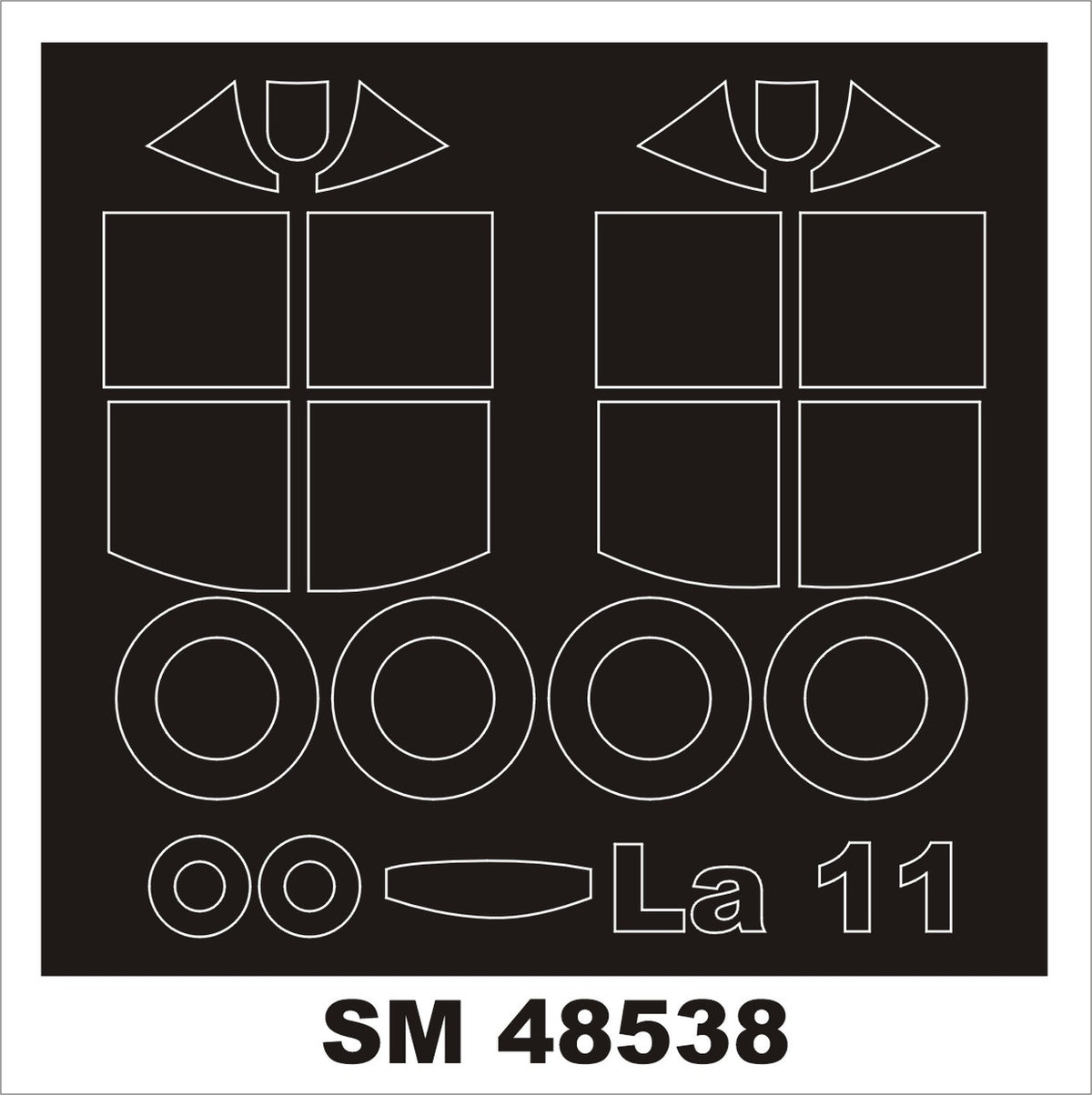 Montex SM48538 LA-11 HOBBY BOSS Mini Mask for painting 1/48