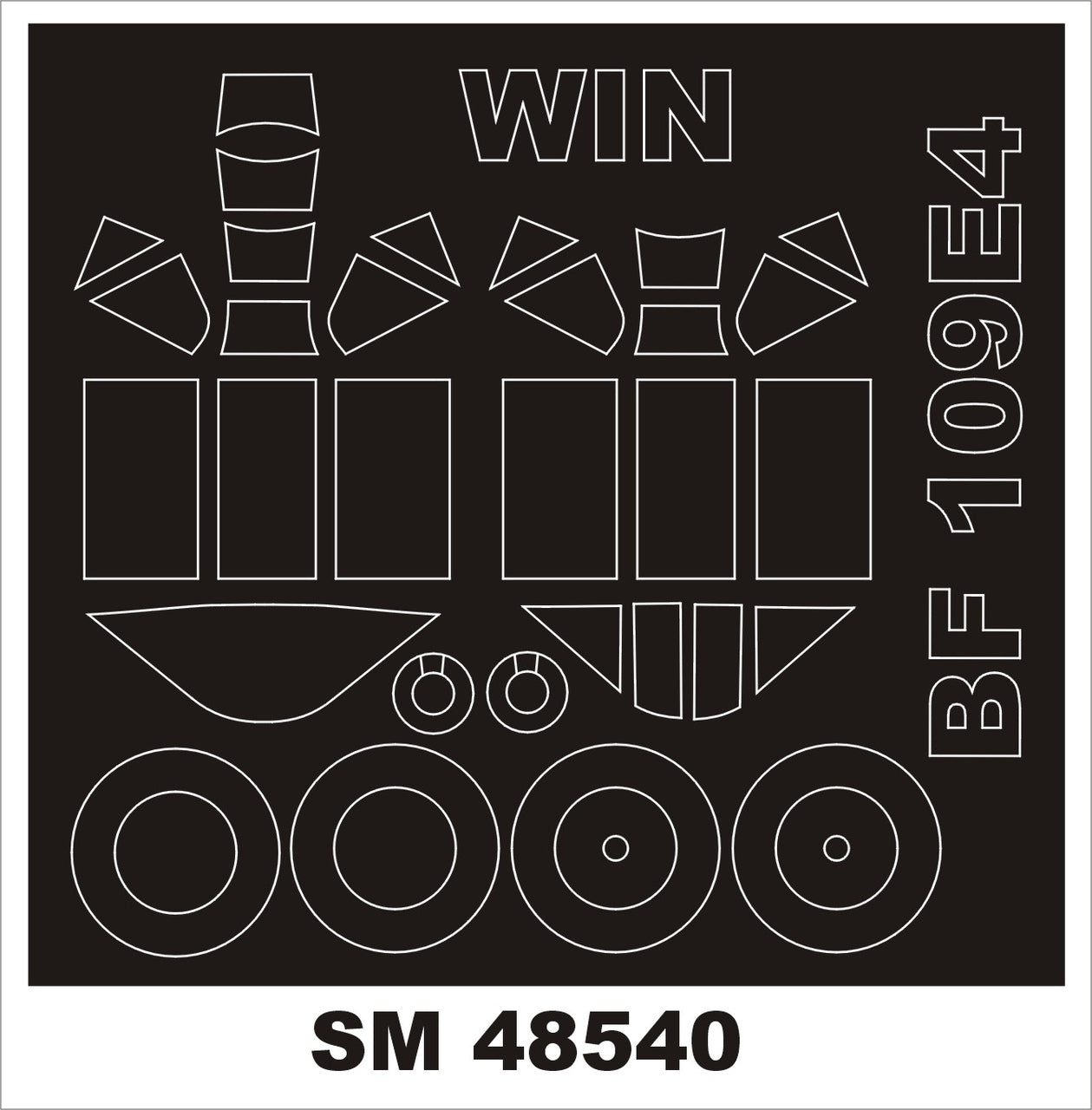 Montex SM48540 BF 109E-4 WINGSY KITS Mini Mask for painting 1/48