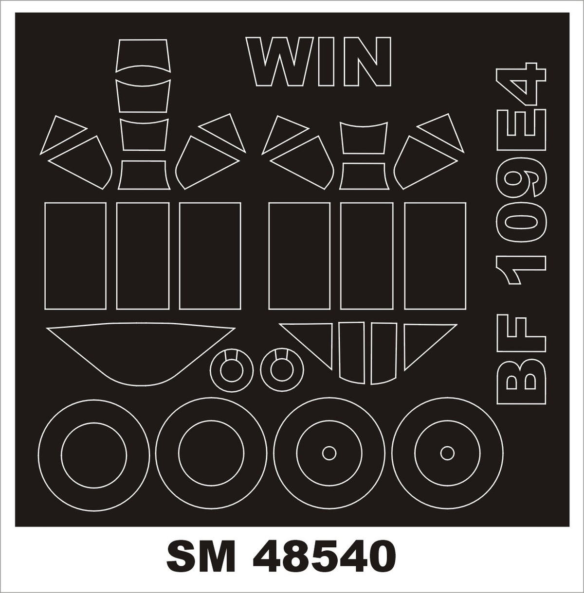 Montex SM48540 BF 109E-4 WINGSY KITS Mini Mask for painting 1/48