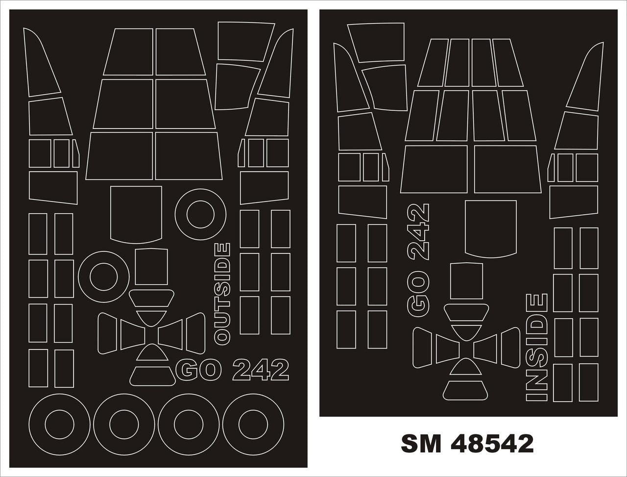 Montex SM48542 GOTHA GO-242B ICM Mini Mask for painting 1/48