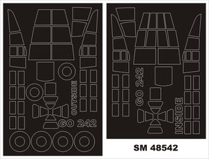 Montex SM48542 GOTHA GO-242B ICM Mini Mask for painting 1/48
