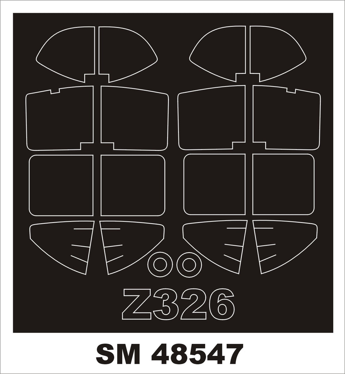 Montex SM48547 ZLIN 326 EDUARD Mini Mask for painting 1/48