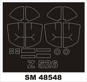 Montex SM48548 ZLIN 526 EDUARD Mini Mask for painting 1/48