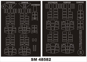 Montex SM48582 WETLAND LYSANDER I AIRFIX Mini Mask for painting 1/48
