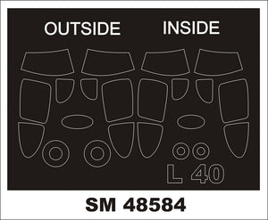 Montex SM48584 L-40 Meta Sokol KOVOZAVODY PROSTEJOV Mini Mask for painting 1/48