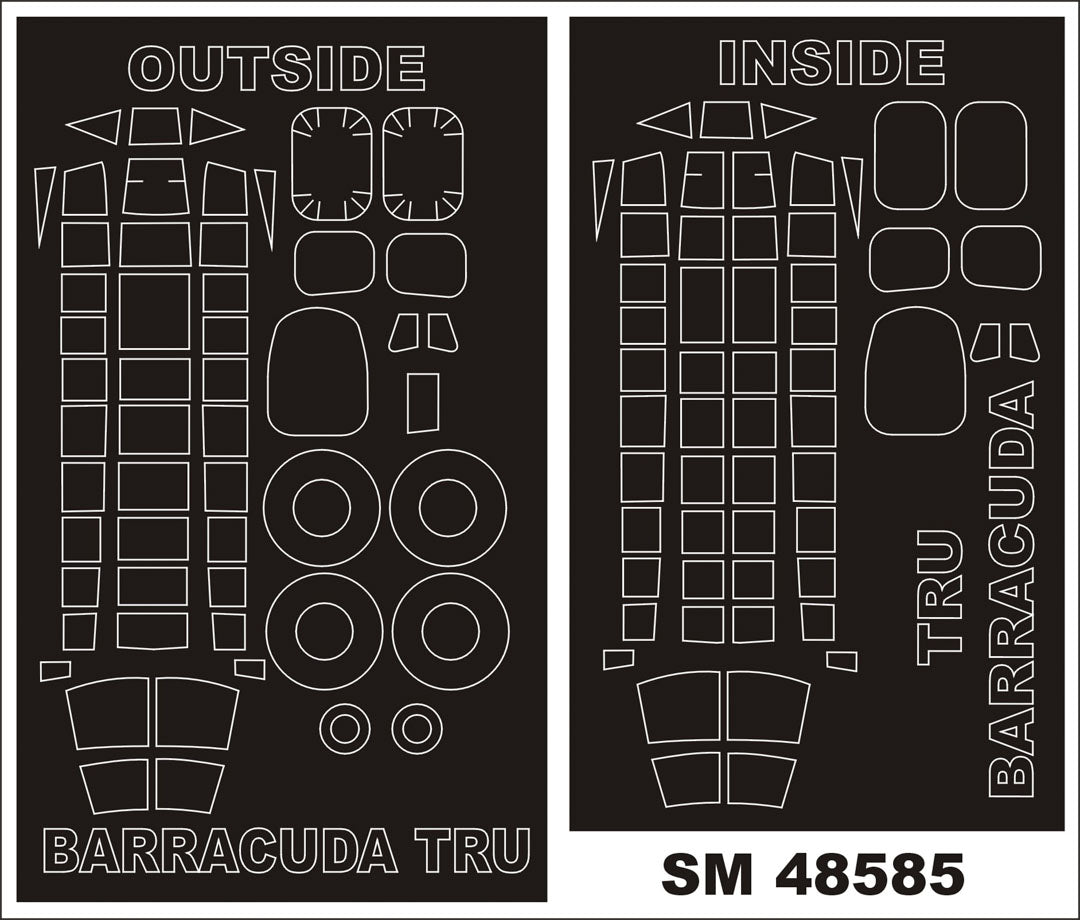 Montex SM48585 Barracuda TRU TRUMPETER Mini Mask for painting 1/48