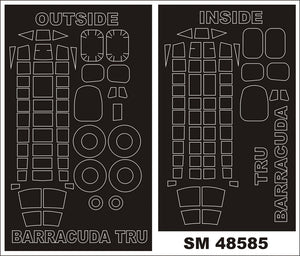 Montex SM48585 Barracuda TRU TRUMPETER Mini Mask for painting 1/48