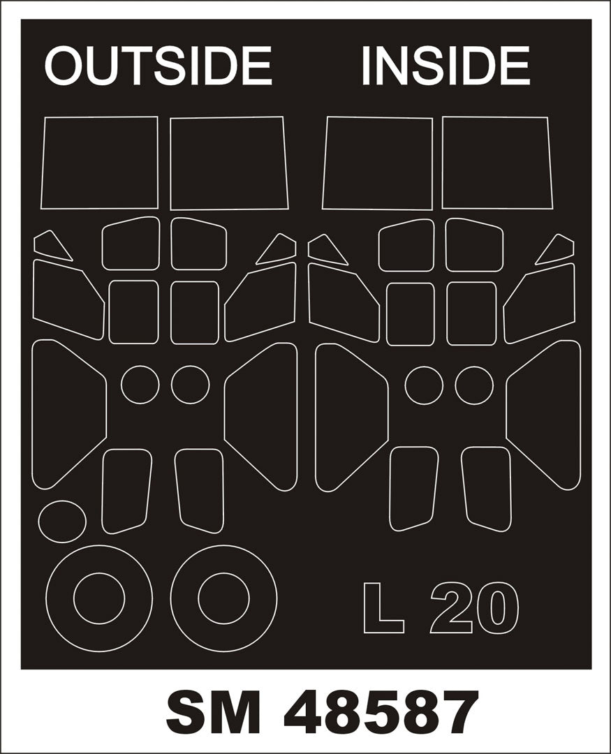 Montex SM48587 L-20A/U-6A Beaver DORA WINGS Mini Mask for painting 1/48